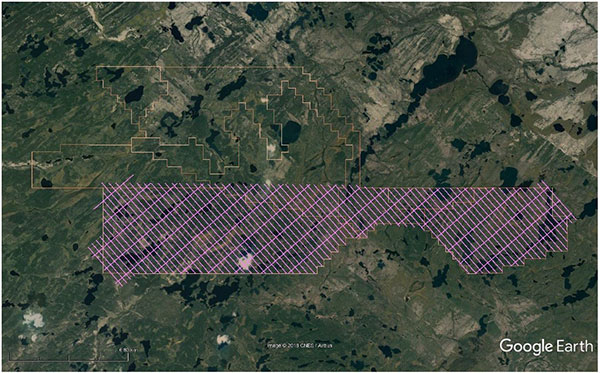 Proposed VTEM Survey grid 